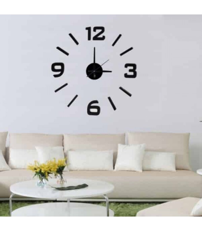 Ason Decor Horloge murale décorative - 500 x 500mm - Noire