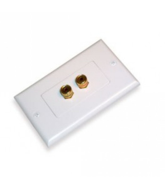 Yesa Screw Type 1 Pair binding posts decora wall plate white