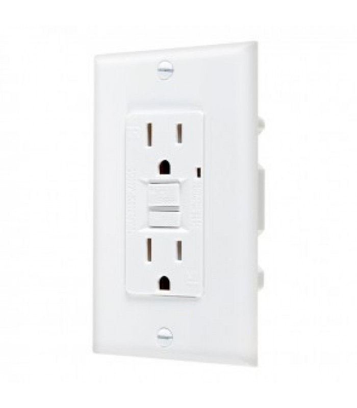 Electrimart Duplex outlet with 15A breaker Tamper-Resistant