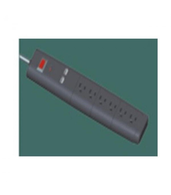 Barre dalimentation 6x115vac 15A, 2x5vdc,1.1A, 300J, filtre de bruit, noir de Linkit Security