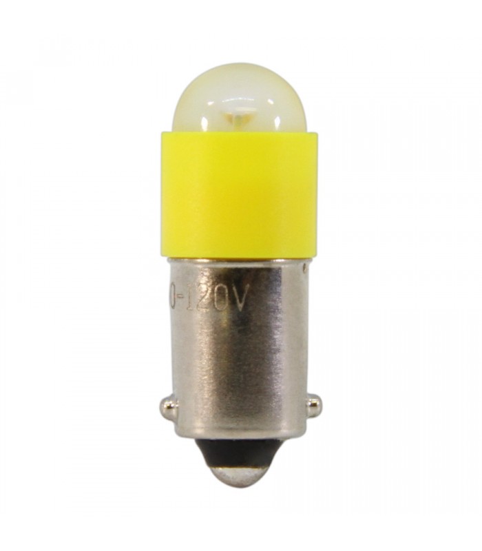 Ampoule DEL baïonnette 120V BA9S - Jaune