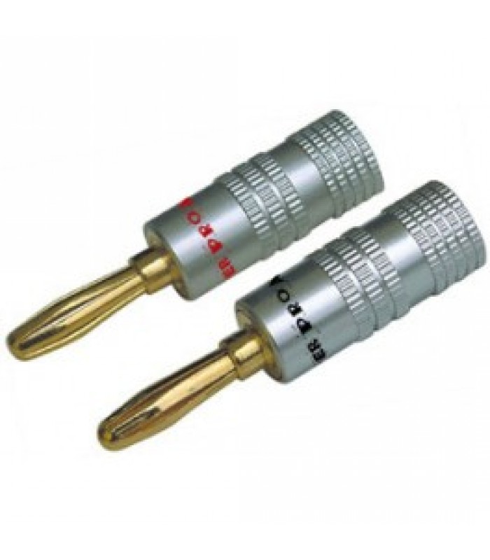 Power Pro Audio Titanium Banana plug screw type - Pack of 2