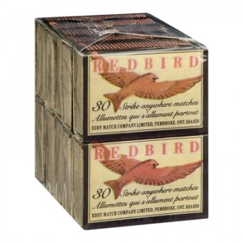 10 Paquets de 30 allumettes REDBIRD