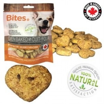 BITES biscuits cuits au four pour chien 85gr - Beurre d'arachide