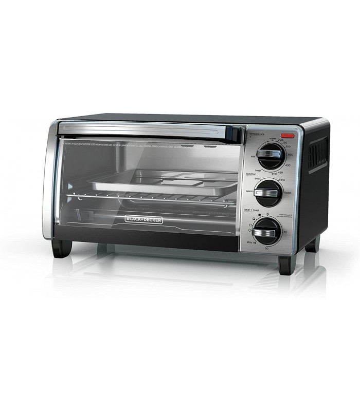 Black + Decker 4-Slice Toaster Oven - Refurbished