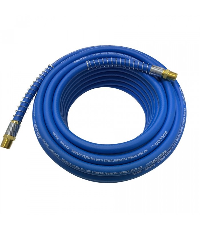 Bolton Air Hose Hybrid Polymer With Spring Bend Restrictor 1/4 in x 50 ft