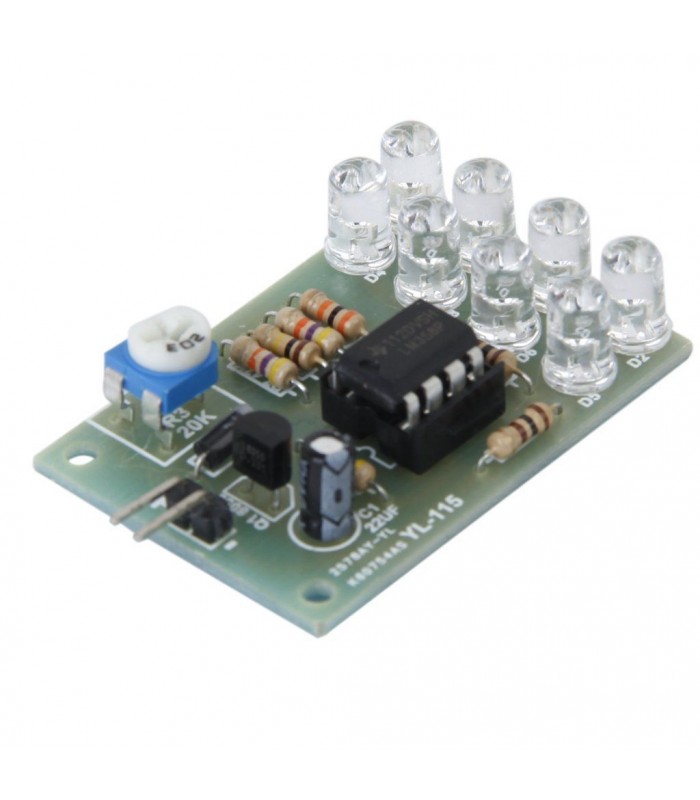 Breathe Light LED Flashing Lamp Parts Electronic DIY Module 12V LM358 Chip 8 LED