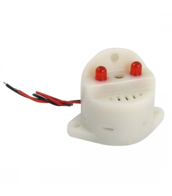 Red LED Flash Alarm Buzzer 95dB DC 6-24V 30mA 2 Wire