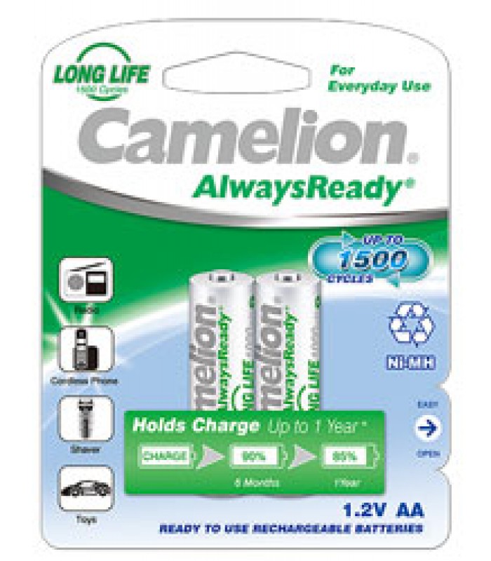 Camelion Rechargeable Battery AlwaysReady 2*AA 1000mAh