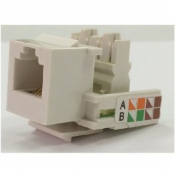 Garniture Keystone Téléphone RJ11 4C CAT3 - Blanc de Yesa