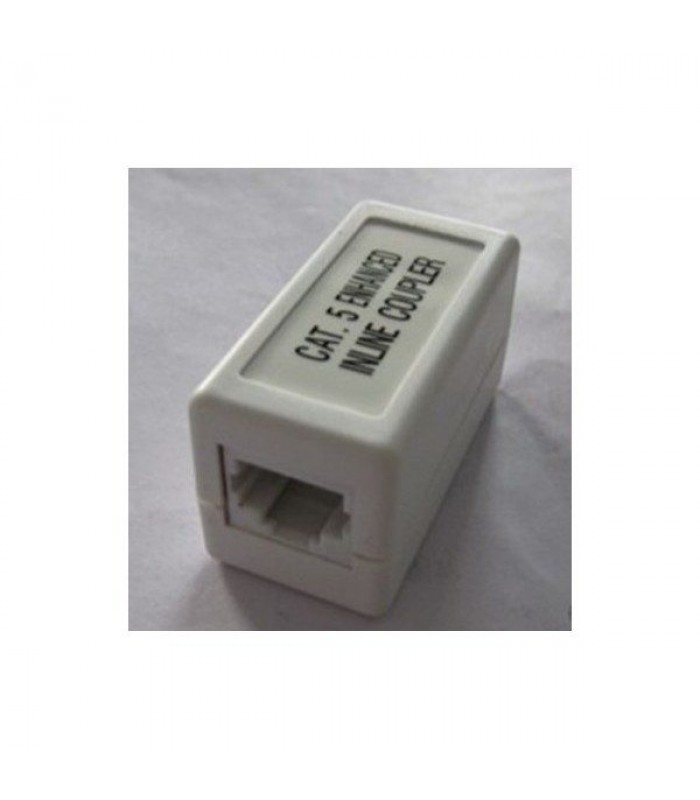 Global Tone Cat5e RJ45 Modular Inline Coupler - White