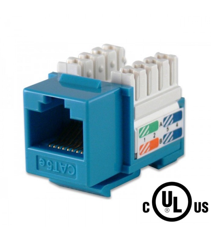 Keystone Garniture RJ45 Bleu Cat5e Keystone 90 outil Impact 110 de Linkit Security