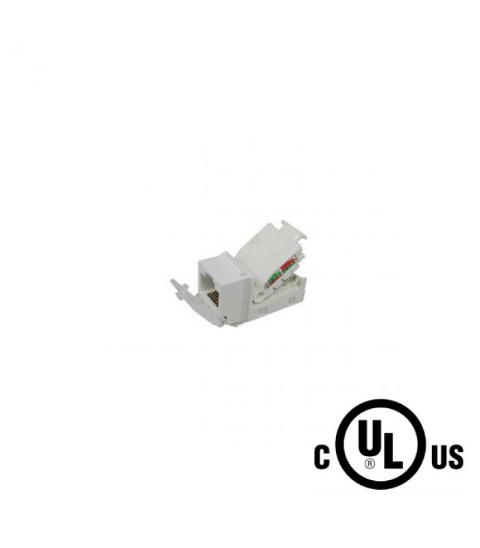 Keystone Garniture RJ45 Blanc Cat5e Keystone 90 sans outil de Linkit Security