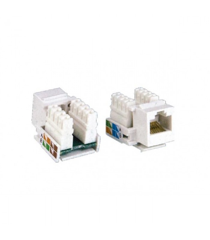 Global Tone Keystone Insert RJ45 White Cat6 110