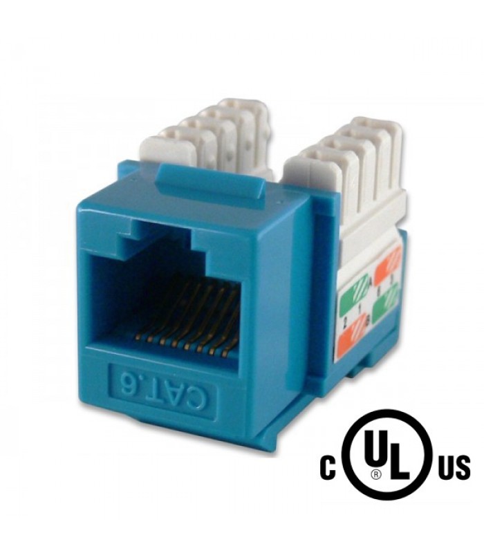 Keystone Garniture RJ45 Bleu Cat6 Keystone 90 outil Impact 110 de Linkit Security