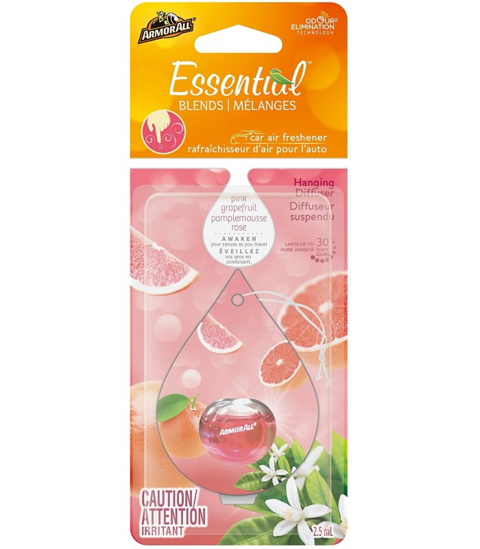 Armor All 18777 Essential Blends Car Air Freshner - Pink Grapefruit