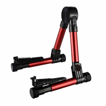 Support de guitare pliable et une sangle - Rouge