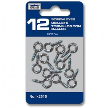 Homeaide 12 Screw Eyes 1.7 cm