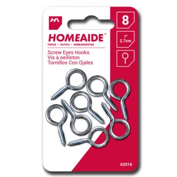 Homeaide 8 Screw Eyes 2.7 cm