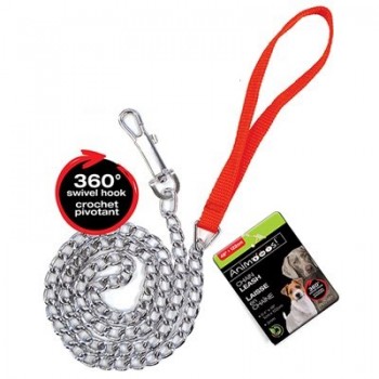 Laisse chaîne pour chiens en chaîne 1cm x 122cm