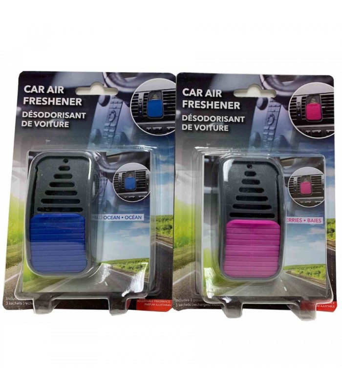 Jenere CAR AIR FRESHNER W/ ADJUSTABLE FRAGRANCE & 3 REFILLS