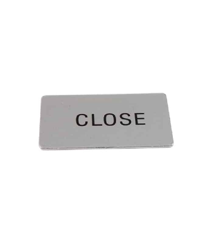 Label CLOSE for Name Plate NPB22-01C