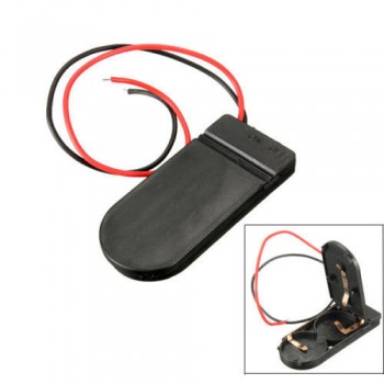 Boîtier pour 2 piles CR2032 avec interrupteur ON/OFF, 6V