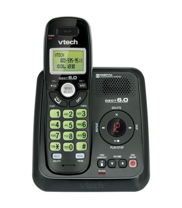 Téléphone sans fil à 1 combiné DECT 6.0 de Vtech - Noir - Remis-à-Niveau