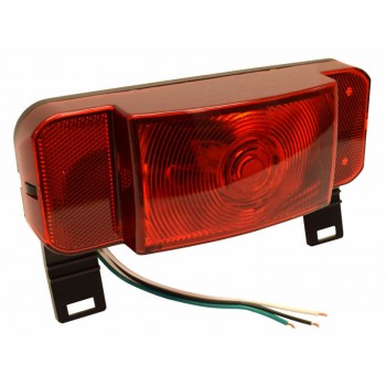 Optronics RVSTLB0061 LED Red Black Rectangular Tail Light Camper Trailer License Plate