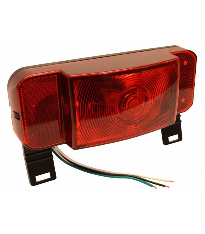 Optronics RVSTLB0061 LED Rouge Noir Rectangulaire Feu arrière Plaque d'immatriculation de remorque de camping-car