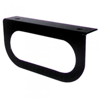 Support de montage en acier émaillé noir pour lampes ovales de 2 po x 6 po