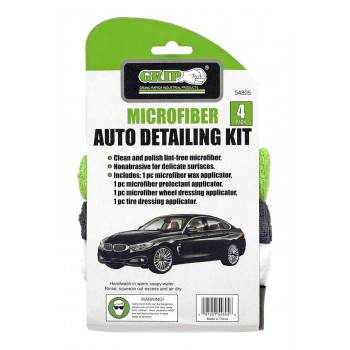 GRIP Ensemble de détail automobile en microfibre - 4 pièces