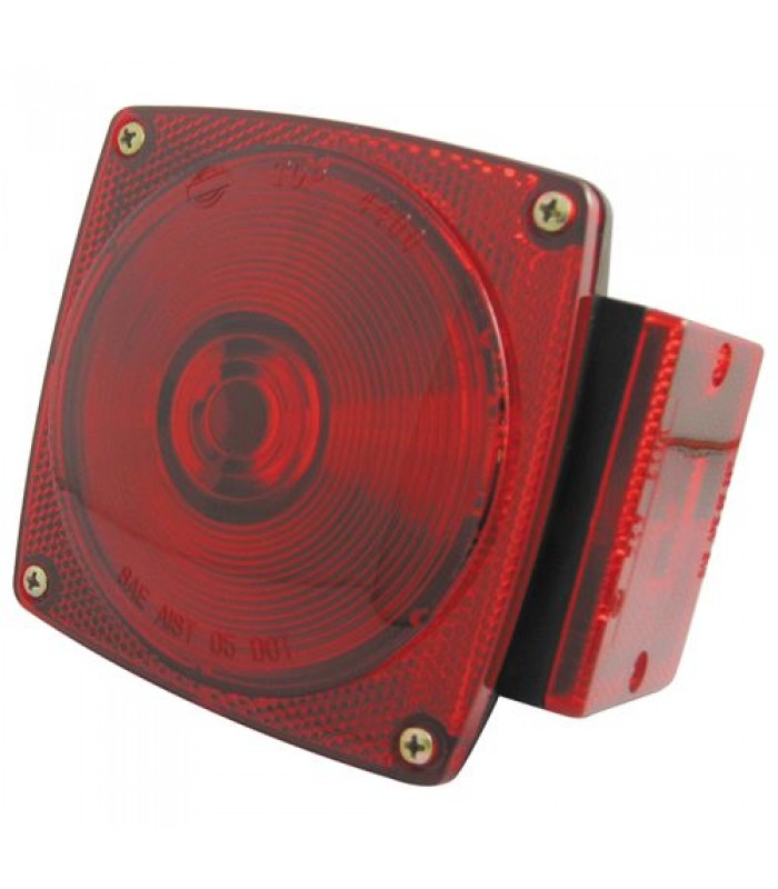 Uni-Bond TL5441 5 x 4.5 Rectangle Rear Submersible Trailer Light Red