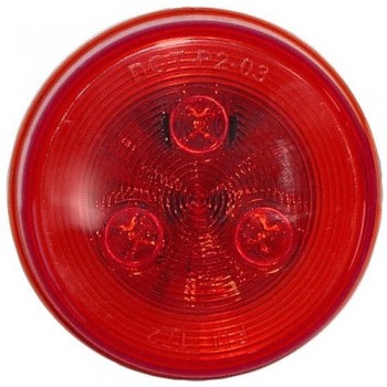 Clear rear light 2 in. Round Red