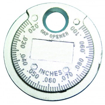 Key chain spark plug gauge round