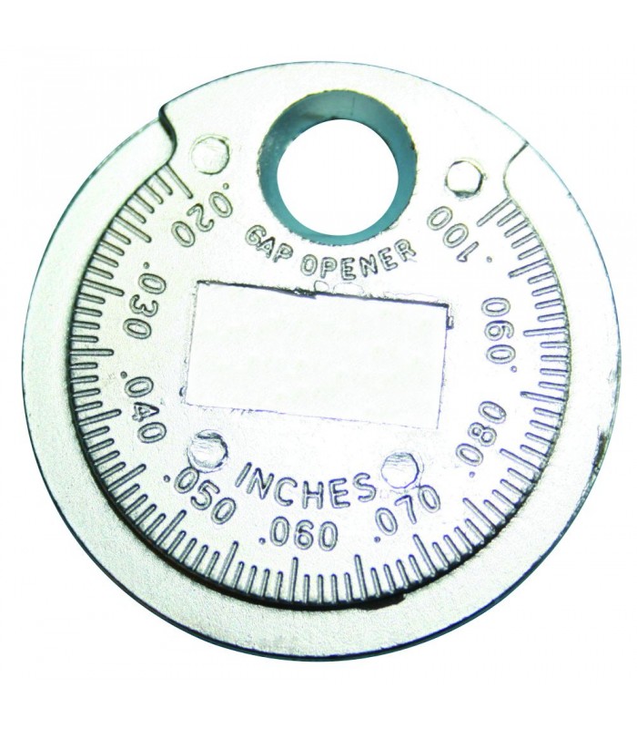 Key chain spark plug gauge round