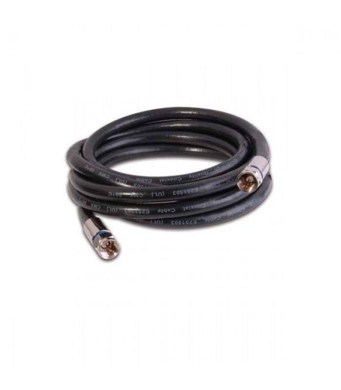 Câble coaxial RG6 de 35 pi 3000Mhz Noir de Dbyles