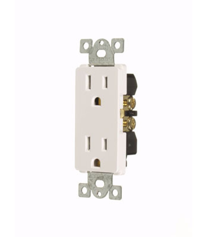 Decora duplex outlet 15a Tamper Resistant - Ivory