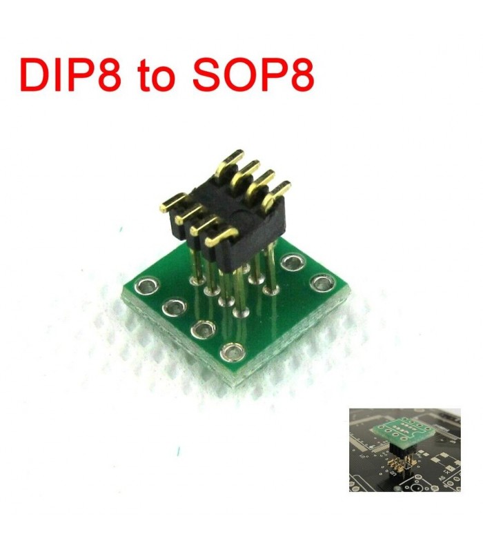 Adaptateur DIP8 vers SOP8 Convertisseur adaptateur SOIC8 Socket PCB 1.27mm / 2.54mm