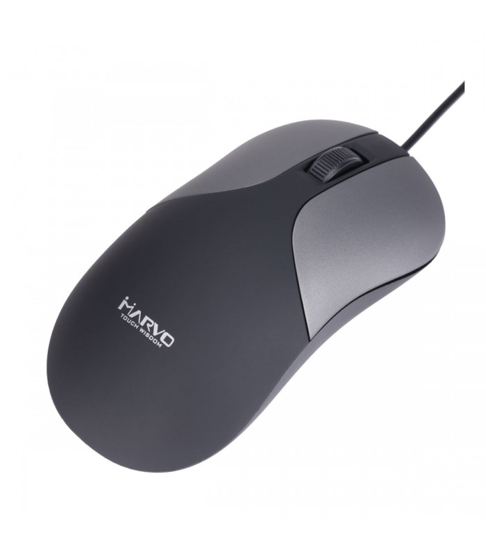 Marvo Office Wired Optical Mouse 3 Buttons 3D DPI: 1200 3 Million Clicks Grey (DMS002GY)