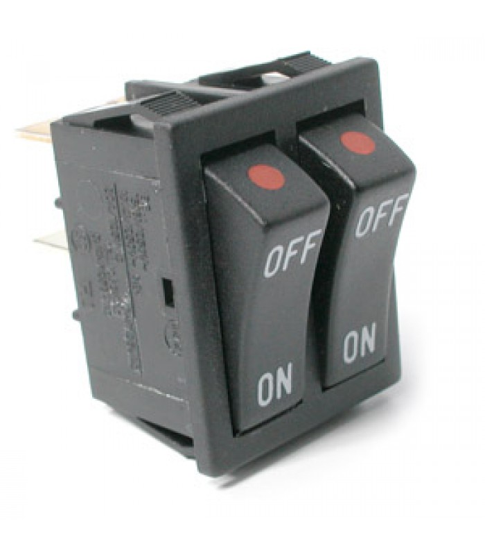 Double Rocker Switch On/Off Spst 20 A 125 Vac