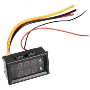 Afficheur numérique pour panneau 0 - 100 Vcc et Ampèremètre 10A