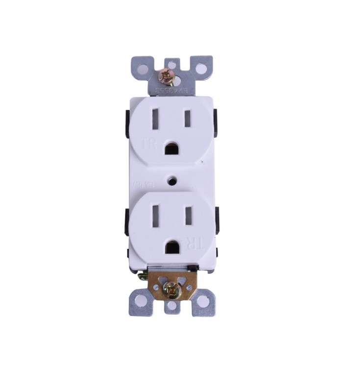 Duplex outlet 15a Tamper Resistant - White