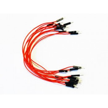 Câble Dupont 25cm Mâle à Mâle 1P Rouge pour Arduino - Paquet de 10