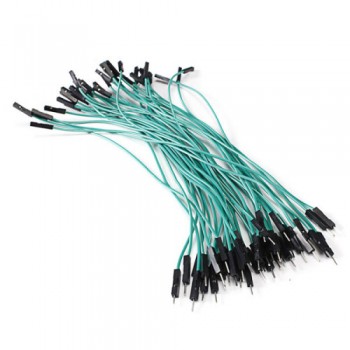 Câble Dupont 20cm mâle vers femelle 1P vert pour Arduino - Paquet de 10