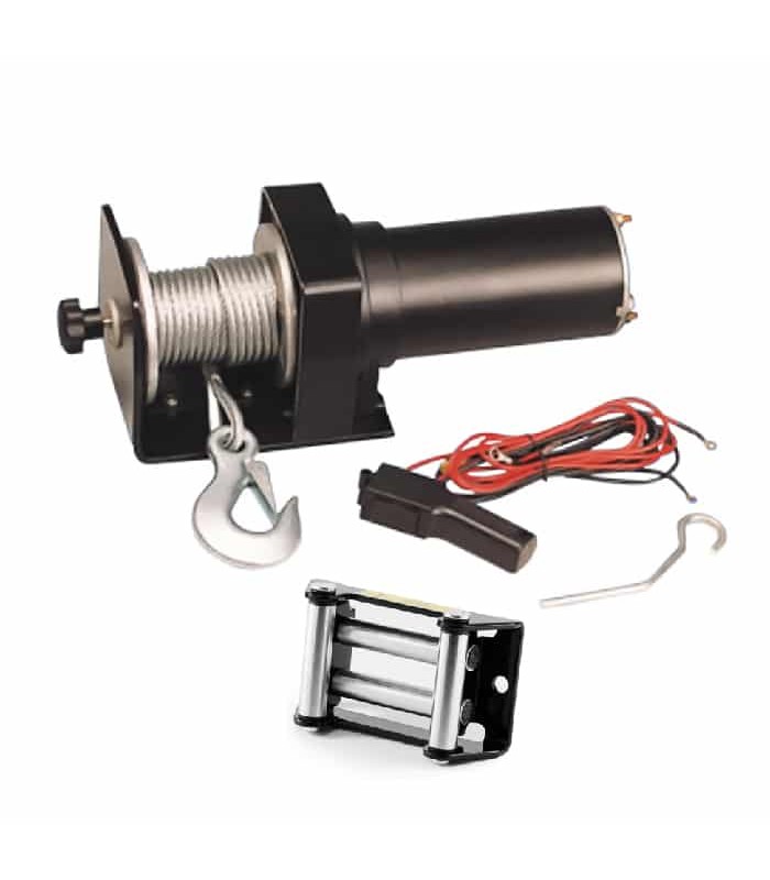 Electric Winch 12/24V - 0.5 HP - 1500lbs - With Metal Gear System