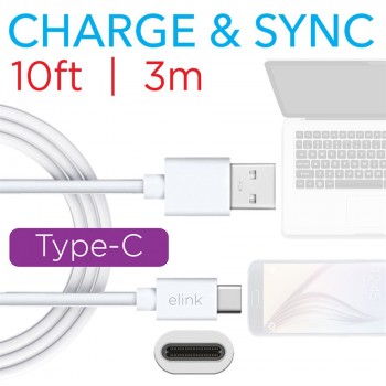 Type-C cable usb 2.0 10 pieds de eLink