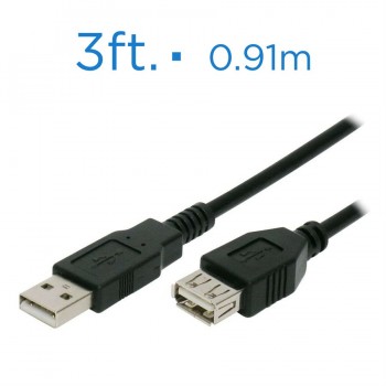 eLink 3 ft (0.91m) USB 2.0 Extension Cable A to A - M/F