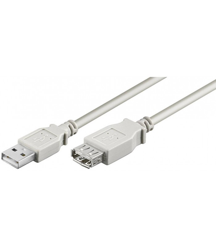 Câble rallonge data USB 2.0 A mâle/A femelle, 6 pi. (1,8m) de eLink - Gris