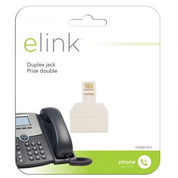 eLink Splitter 2 in 1 telephone modular adapter RJ11